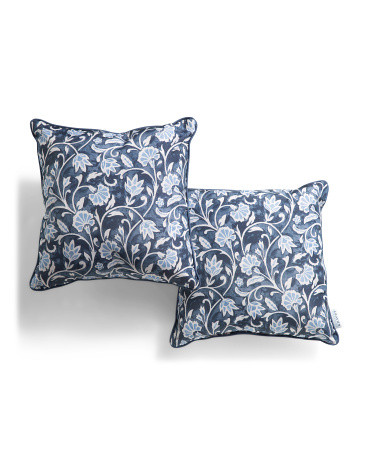 18X18 2Pk Dewhurst Jacobean Indoor Outdoor Pillows, Polyester | TJ Maxx