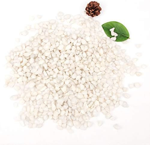 18 Pounds Decorative Pebbles Small White Stones Aquarium Gravel River Rock, Natural Polished Deco... | Amazon (US)
