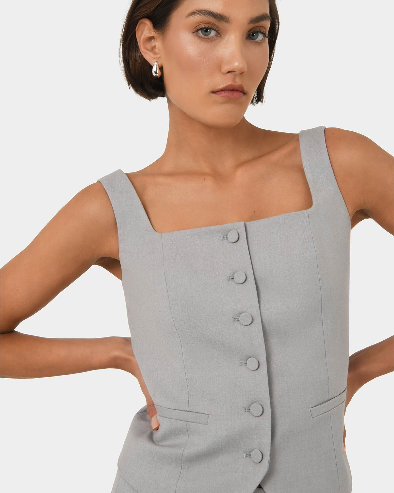 Chloe Square Neck Vest | FORCAST