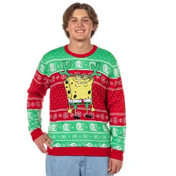 Seven Times Six SpongeBob SquarePants Ugly Christmas Sweater Men's Reindeer Bob Pullover | Target