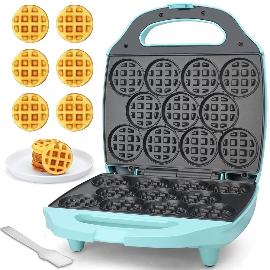 Baker's Friend, Bite-size Mini Waffle Maker for Kids & Adults, Small Waffle Maker Mini Belgian Wa... | Amazon (US)