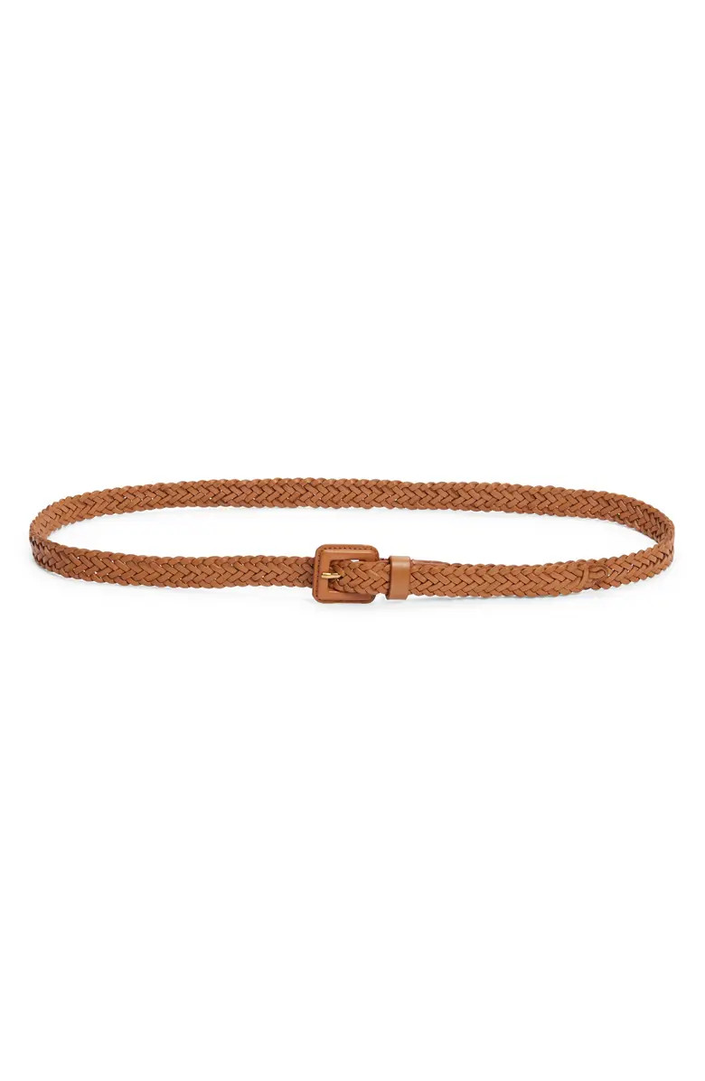Narrow Woven Leather Belt | Nordstrom