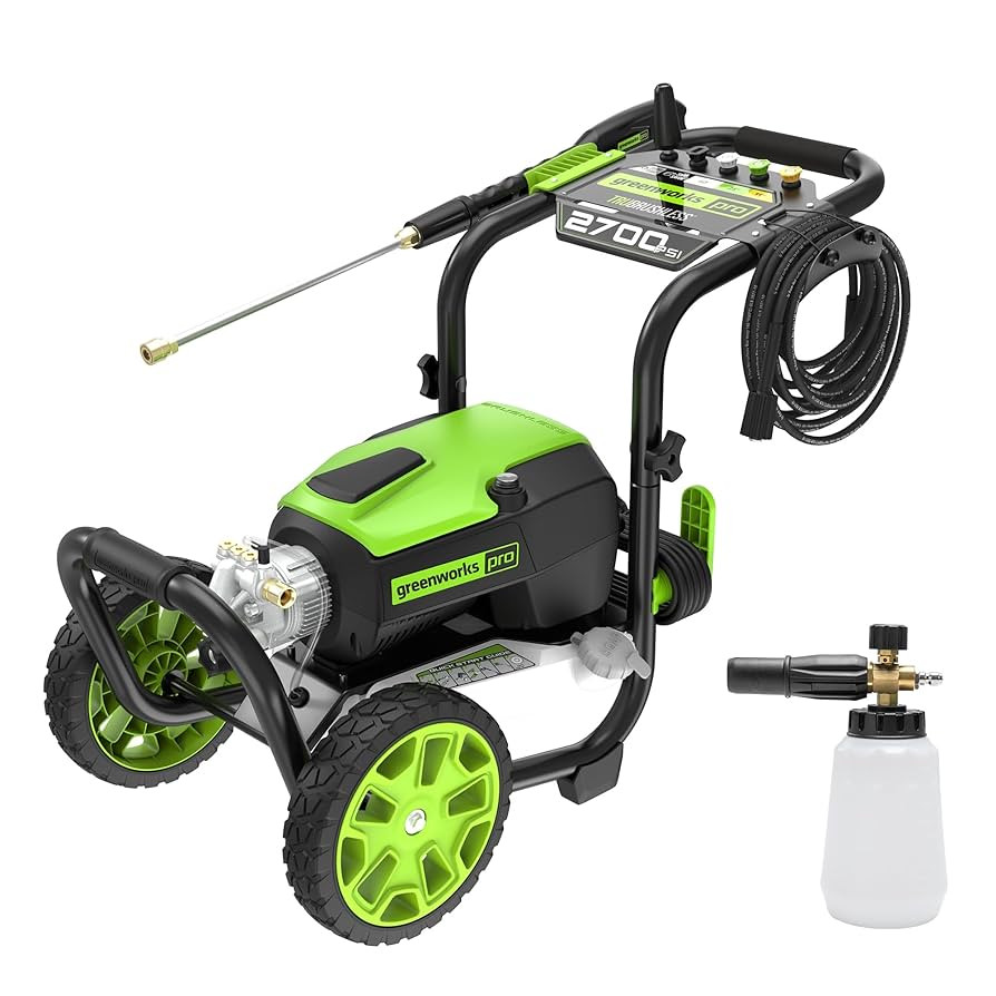 Greenworks 2700 PSI Pressure Washer (2.3 GPM Max) with Foam Cannon - Powerful Enough to Remove Pe... | Amazon (US)
