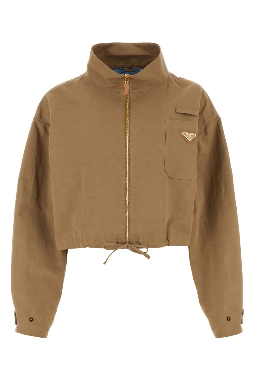 Prada High-Neck Zip Up Jacket | Cettire Global