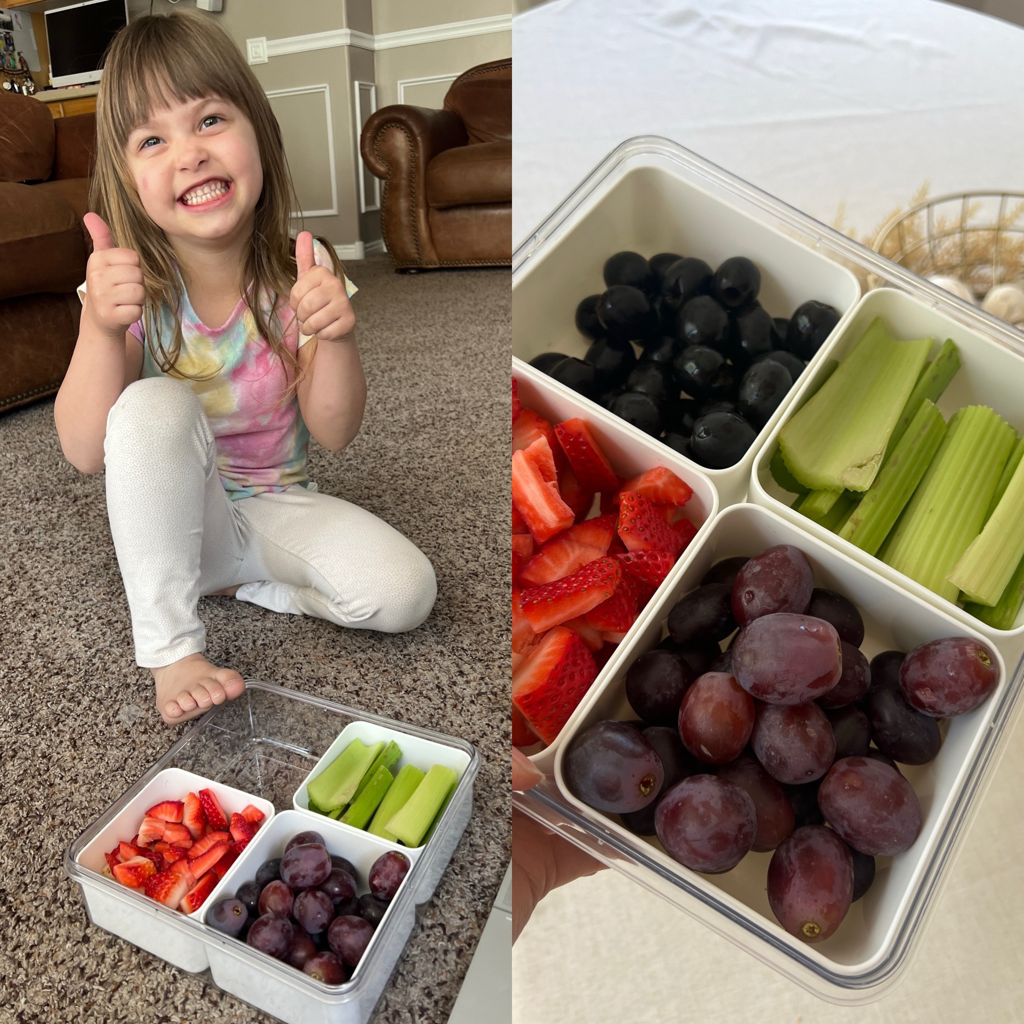 The best snack prep and container! 
We just pull out this and have a nice healthy snack.

#LTKHome