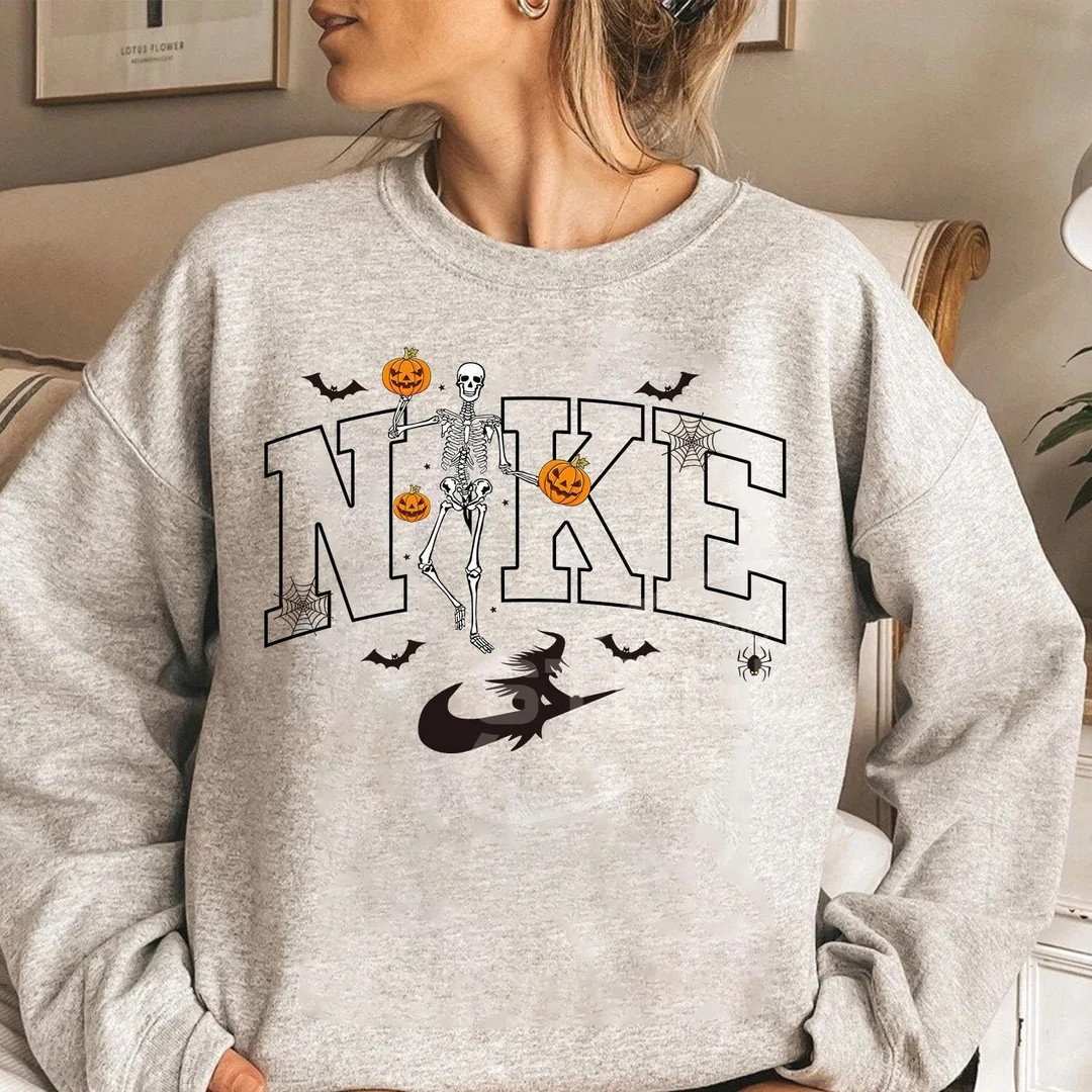 Halloween Swoosh Hoodie Just Boo It Halloween Skeleton - Etsy | Etsy (US)