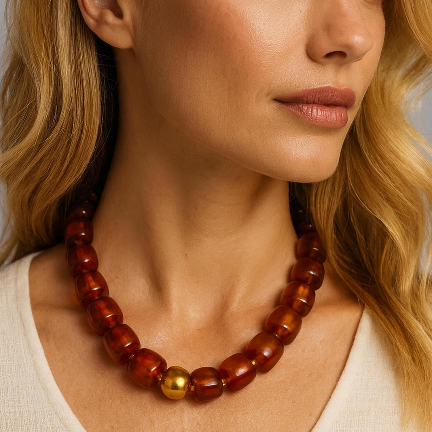 Mchic Colorful Chunky Beaded Necklace for Women, Acrylic Statement Choker | Amazon (US)