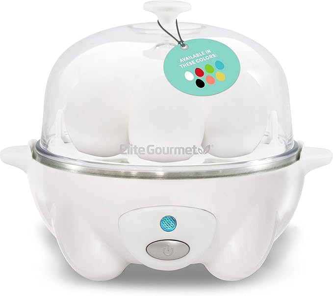 Elite Gourmet EGC-007## Rapid Egg Cooker, 7 Easy-To-Peel, Hard, Medium, Soft Boiled Eggs, Poacher... | Amazon (US)