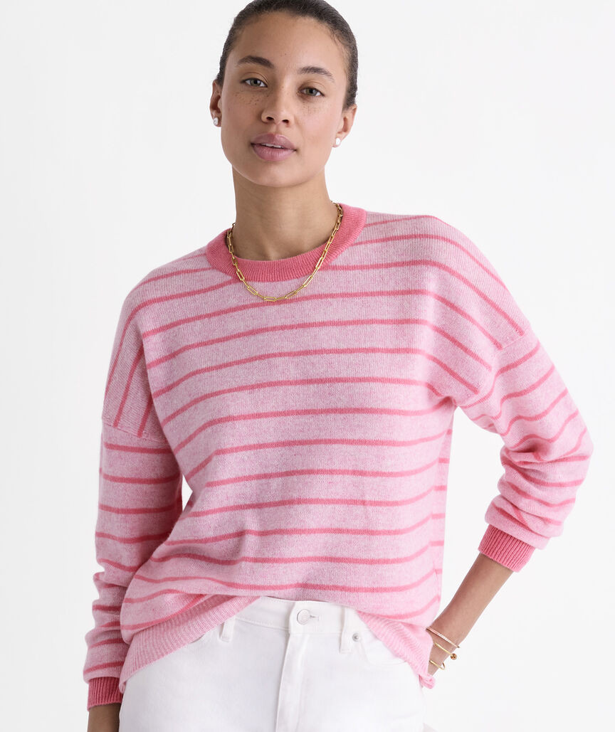 Seaspun Cashmere Stripe Crew | vineyard vines