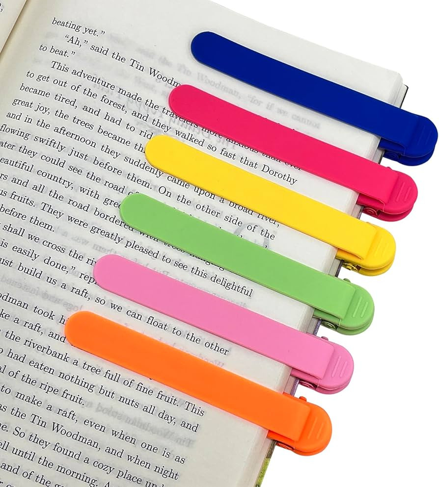 6Pcs Automatic Bookmark, Silicone Smart Book Marks for Reading Women, Men, Kids,Cute Unique Book ... | Amazon (US)