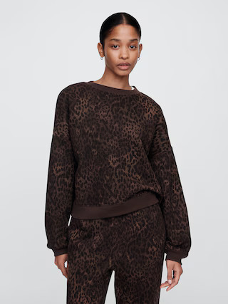 Oversized Print Crewneck Sweatshirt | Gap Factory