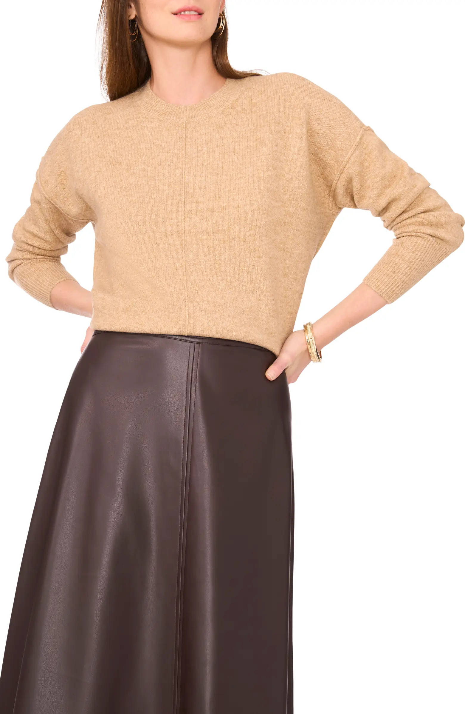Exposed Seam Crewneck Sweater | Nordstrom