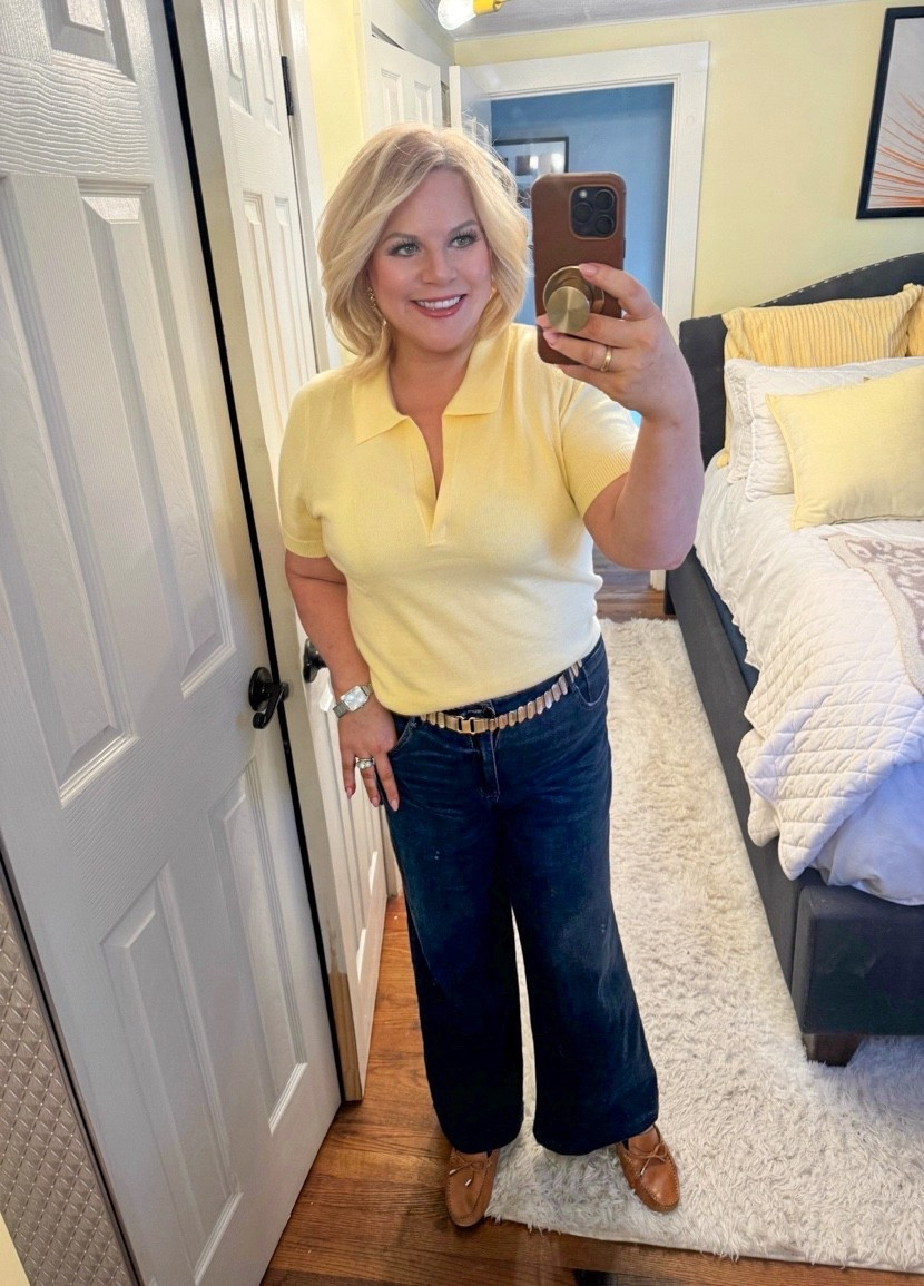 I'm SO happy that this butter yellow is still a thing this year.
This is my absolute favorite color.
This polo sweater is such a great piece for anything spring outfit.
In the earlier spring, it works well with denim. When it gets warmer, I'll pair it with white shorts and tan leather sandals.

Spring outfits, business casual workwear, resort wear, vacation outfits 

#LTKSpringSale #LTKSeasonal #LTKootd