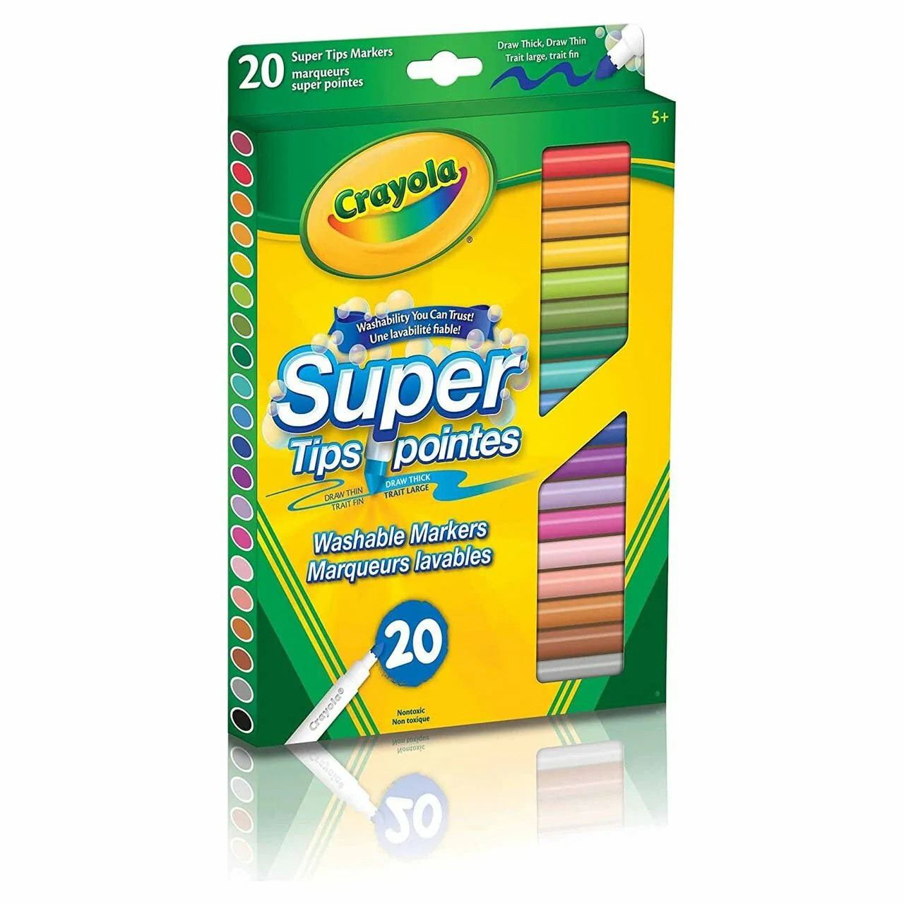 Crayola 588106 Washable Super Tips Markers Assorted 20/Set one_size | CYO588106 | Lowe's