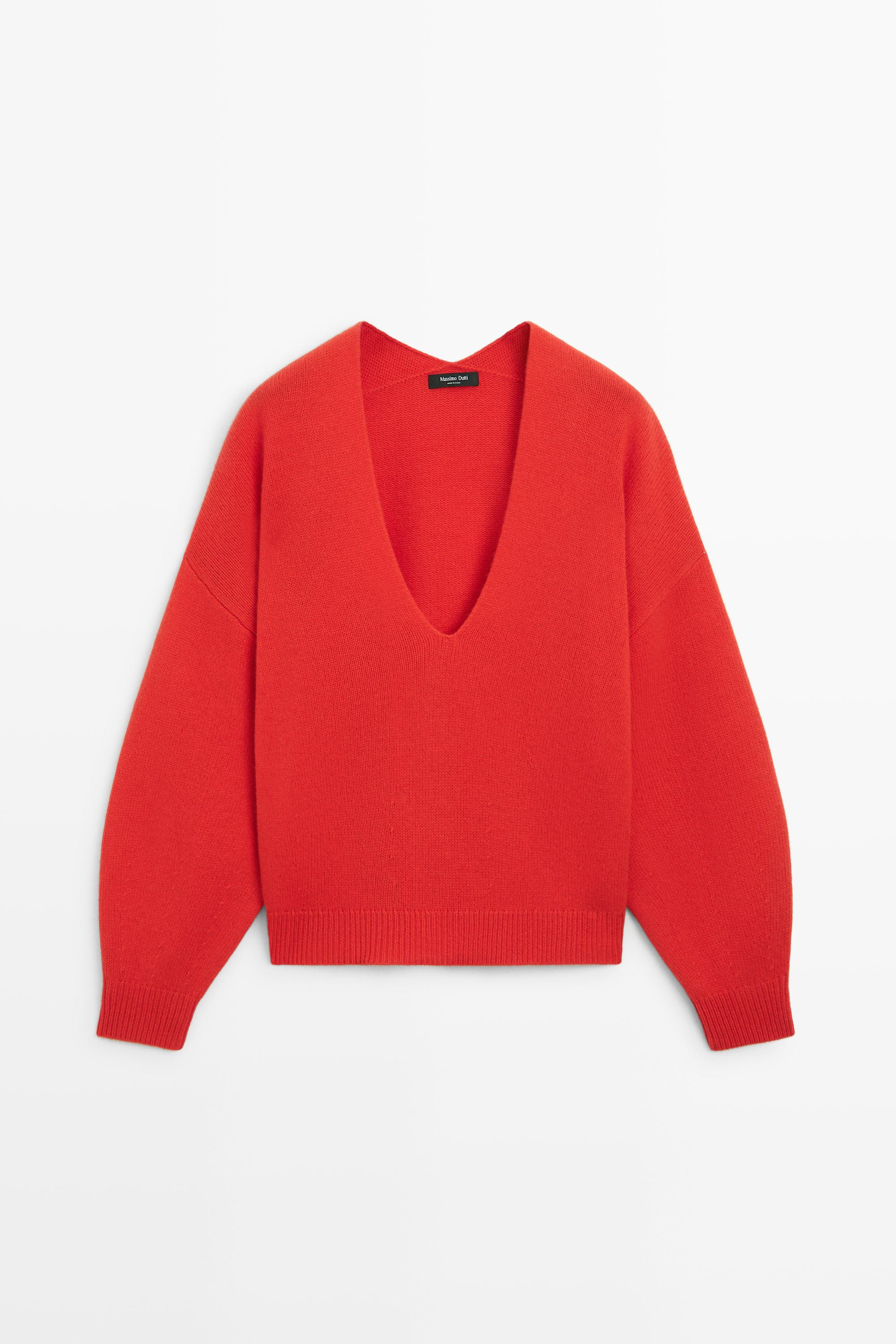 oversize-Strickpullover aus Wollmischgewebe | Massimo Dutti DE