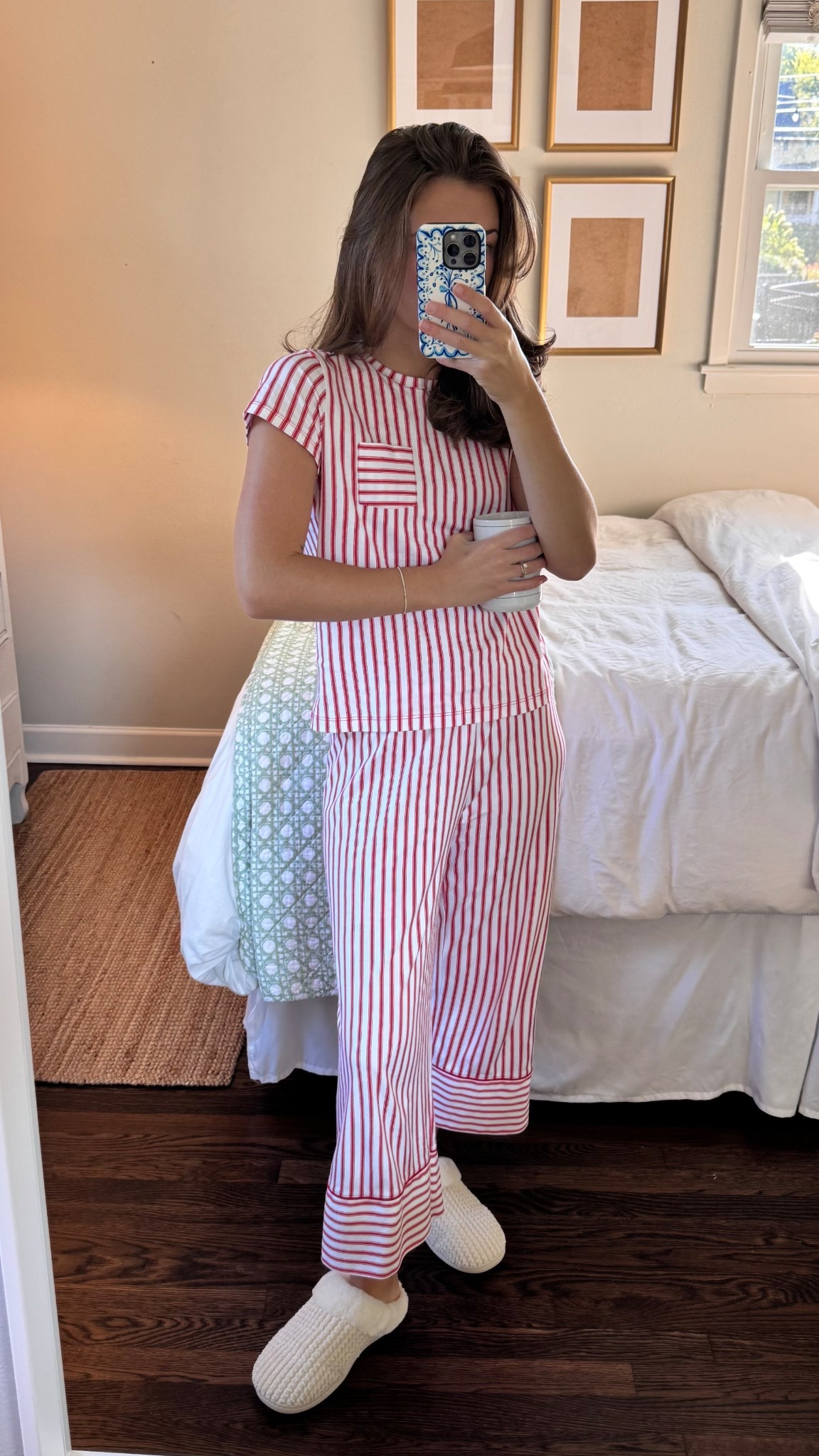 My usual size, but they do shrink in the dryer! You could size up if you wanted a relaxed fit and plan on drying them. I’m 5’2” and wearing an xs post-wash, here!

#LTKSeasonal #LTKStyleTip #LTKHome