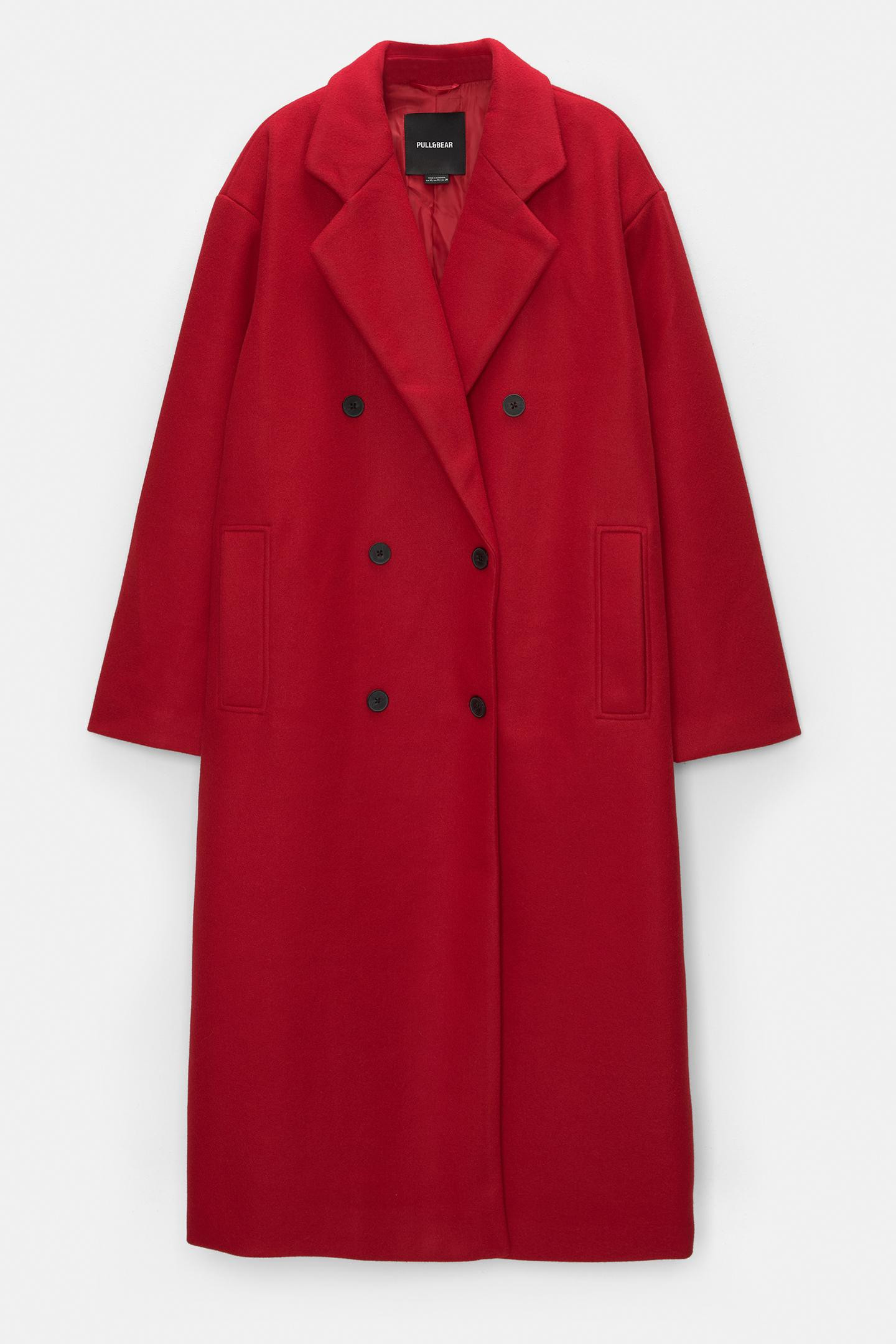 Long felt texture coat | PULL and BEAR UK
