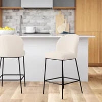 Wade Logan® Argyroula Luxury 25.5'' Boucle Bar & Counter Stool | Wayfair | Wayfair North America