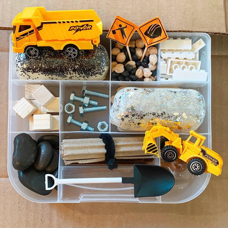 CONSTRUCTION Playdough Sensory Kit Sensory Box Busy Box | Etsy | Etsy (US)