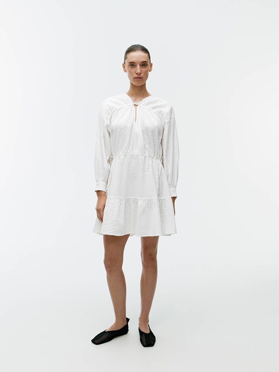 Tiered Seersucker Dress | ARKET (US&UK)