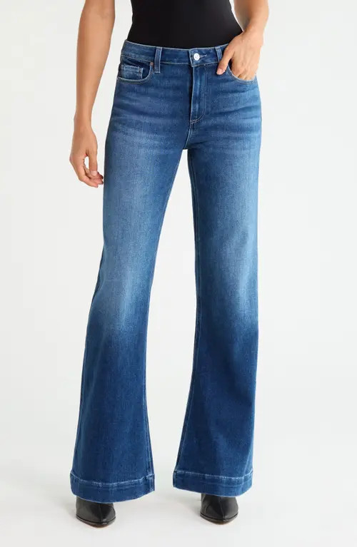 PAIGE Leenah High Waist Wide Leg Jeans in Hamptons at Nordstrom, Size 26 X 32 | Nordstrom