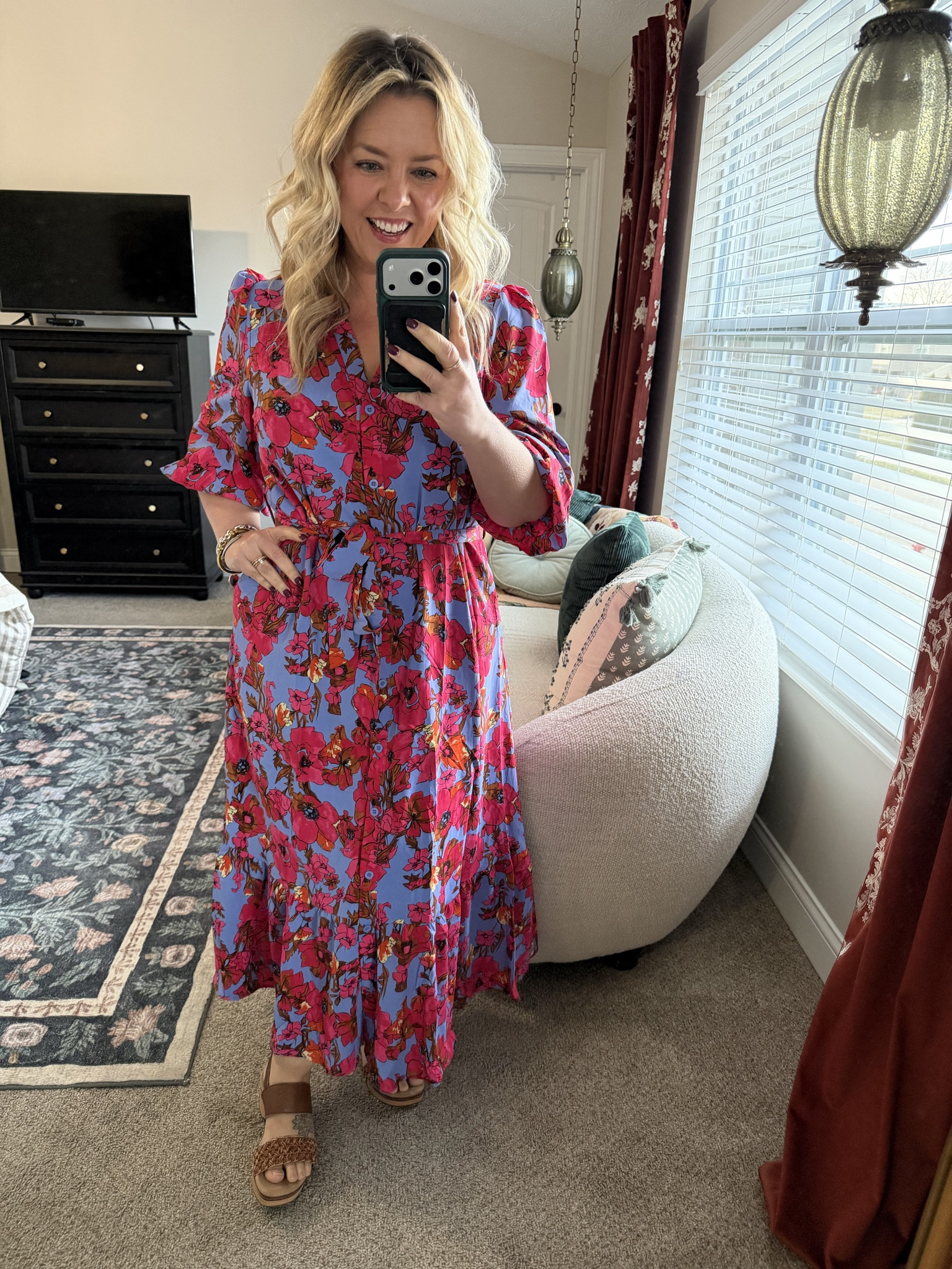 The perfect petite friendly floral maxi dress with sleeves from Amazon! I’m 5’2” & sized down to a med, it’s a very roomy fit under the detachable belt 

#LTKOver40 #LTKPetite #LTKMidsize