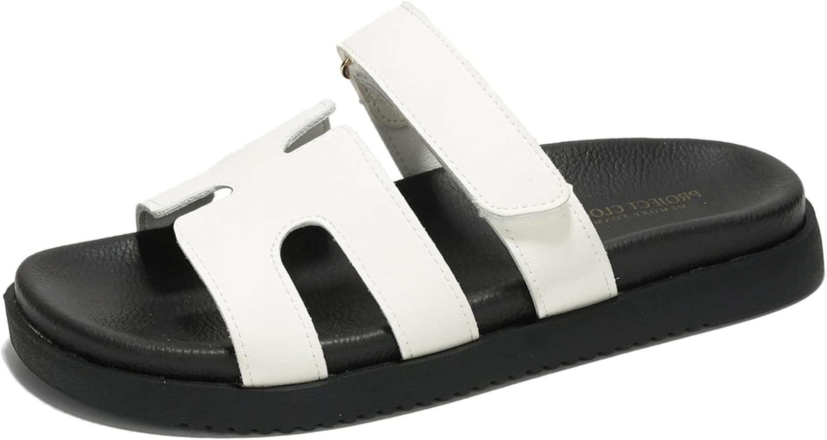 100% Genuine Leather Womens Sandals - Memory Foam Slip on Sandals Women Footwear - Womens Fashion... | Amazon (US)