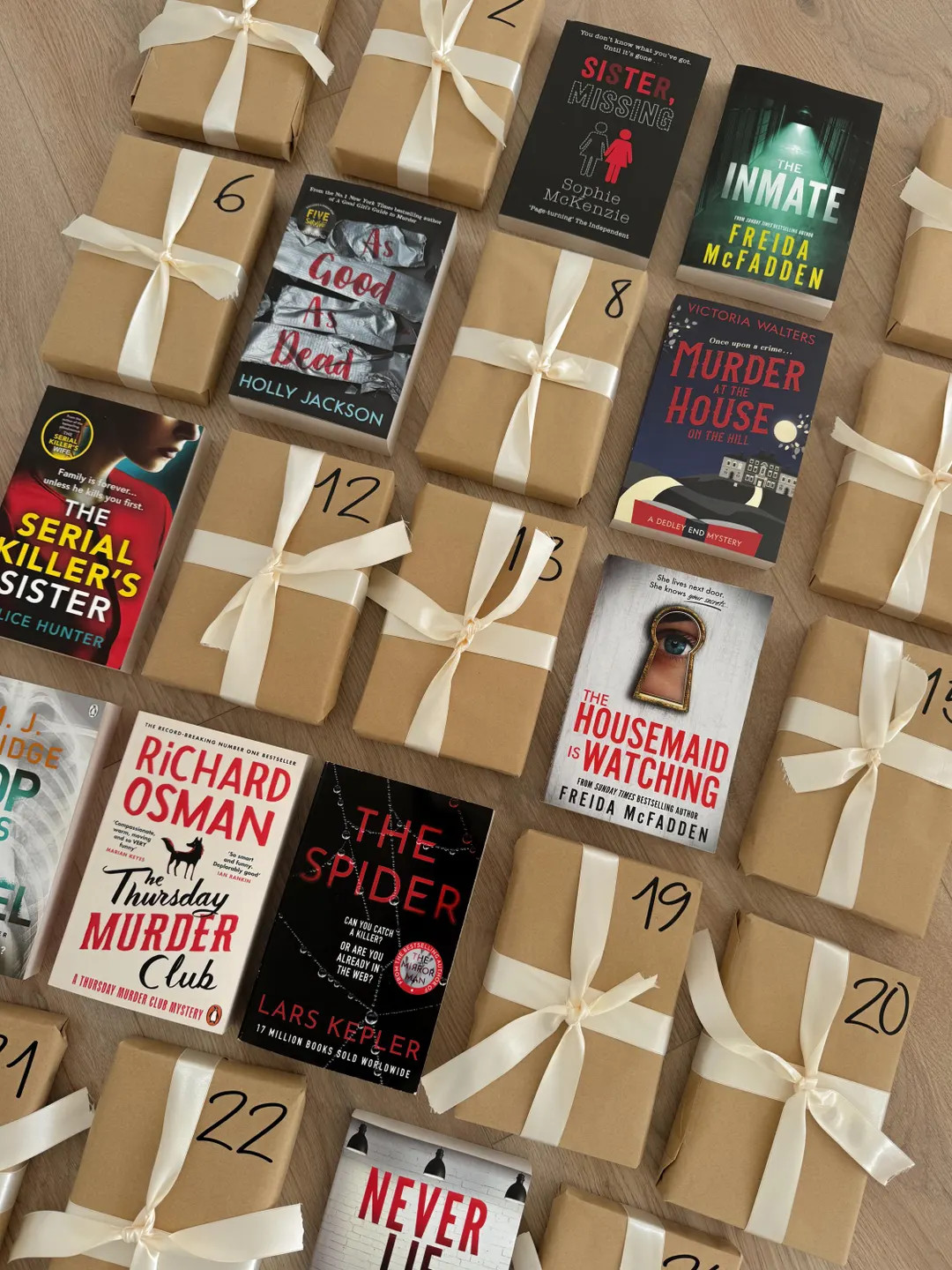 2025 Book Advent Calendar, Crime/thriller Books, Adult Book Christmas Gift, Fiction Books, Christ... | Etsy (US)