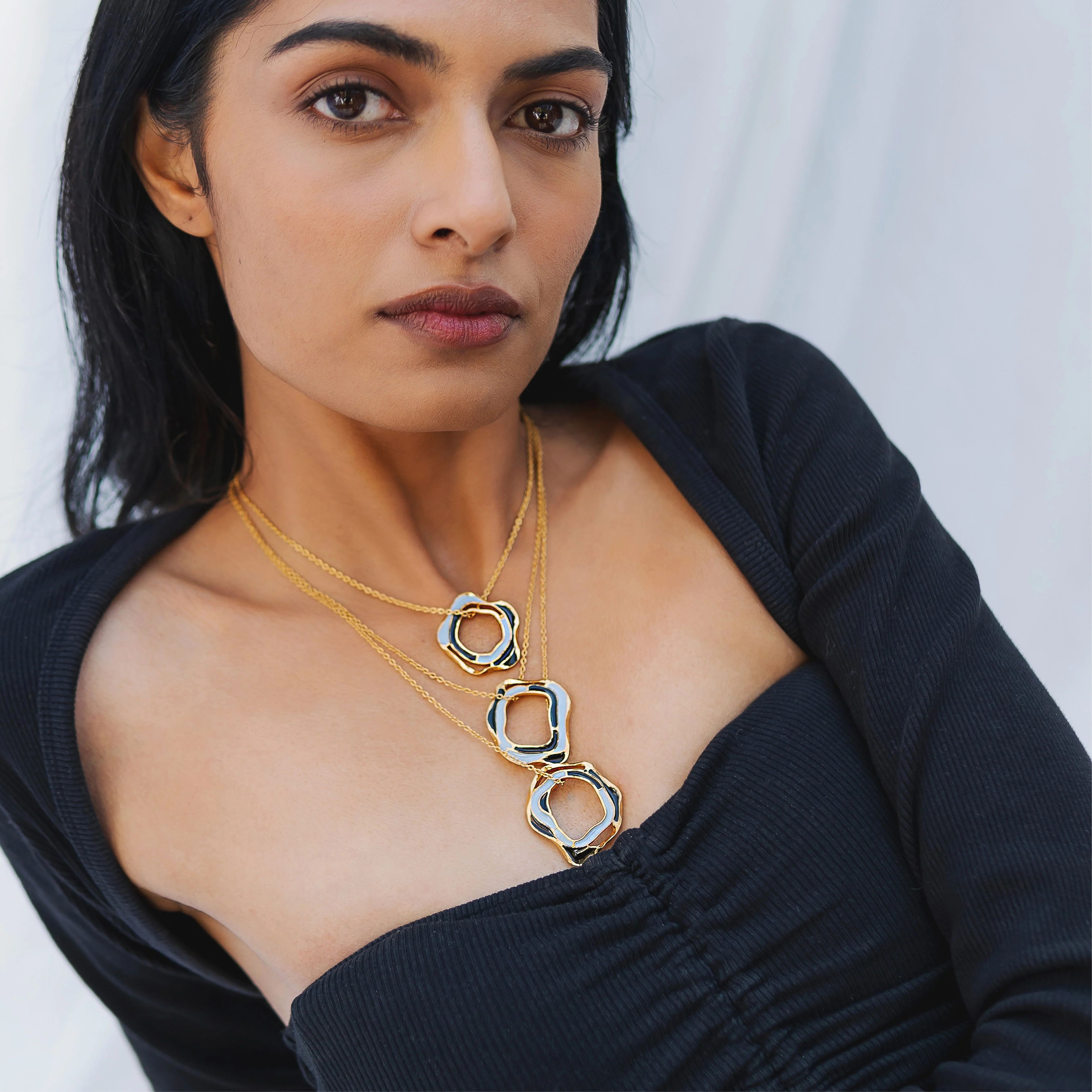 AQUA LAYERED NECKLACE | Dhwani Bansal Jewellery