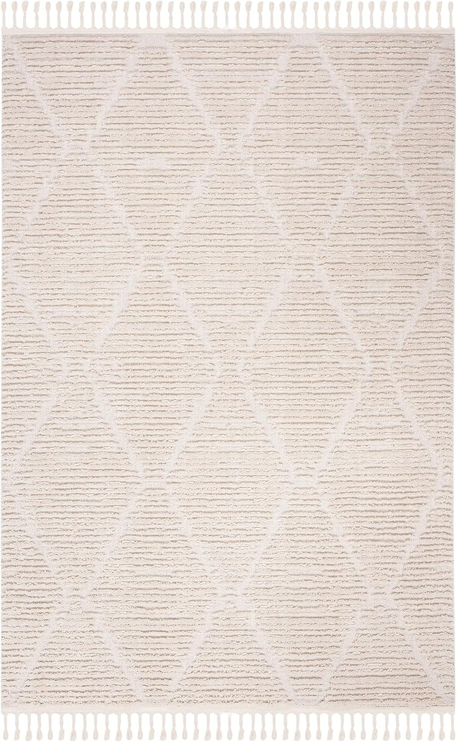 SAFAVIEH Marrakech Collection Area Rug - 8' x 10', Beige, Moroccan Boho Tribal Tassel Design, Non... | Amazon (US)