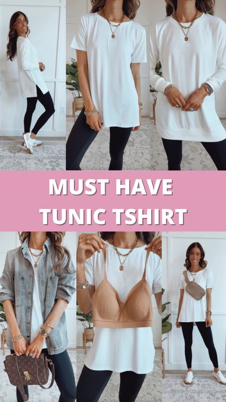 ✨I love a good capsule wardrobe basic!! These basic tunic t-shirts have great length and looks good styled multiple ways. Wear year round! 

✨Comes in multiple color options. Fits true to size. 

#amazonfinds #amazonmusthaves  #tshirt #capsulewardrobe #leggings 

#LTKstyletip #LTKfindsunder100 #LTKfindsunder50