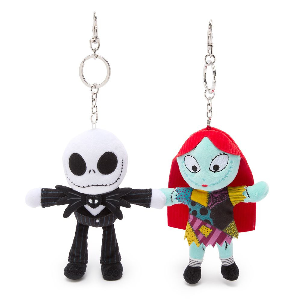 Jack Skellington and Sally Plush Keychain Bag Charm Set \u2013 The Nightmare Before Christmas \u2... | Disney Store