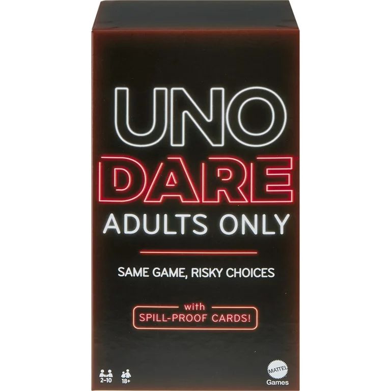 UNO Dare Adults Only Card Game, 2-10 Players, Waterproof Cards and Dice for Game Night | Walmart (US)