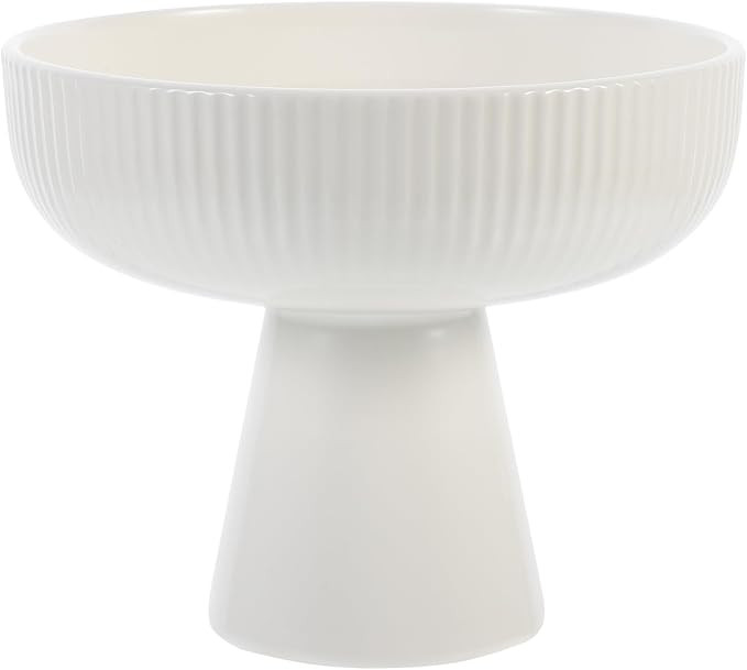 DOITOOL Ceramic Fruit Bowl Nordic Style Pedestal Bowl White Porcelain Ice Cream Bowl Ceramic Dess... | Amazon (US)