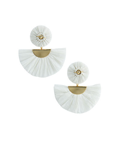 Raffia Fan Earrings | Vineyard Vines
