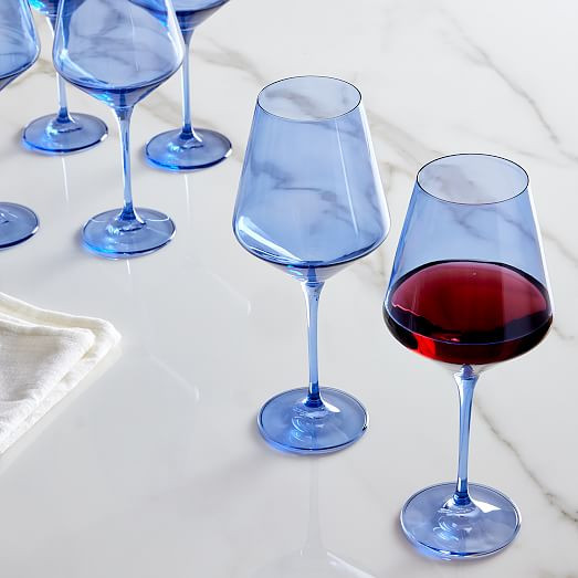 Estelle Colored Glass Stemmed Wine Glass (Set of 6) | West Elm (US)