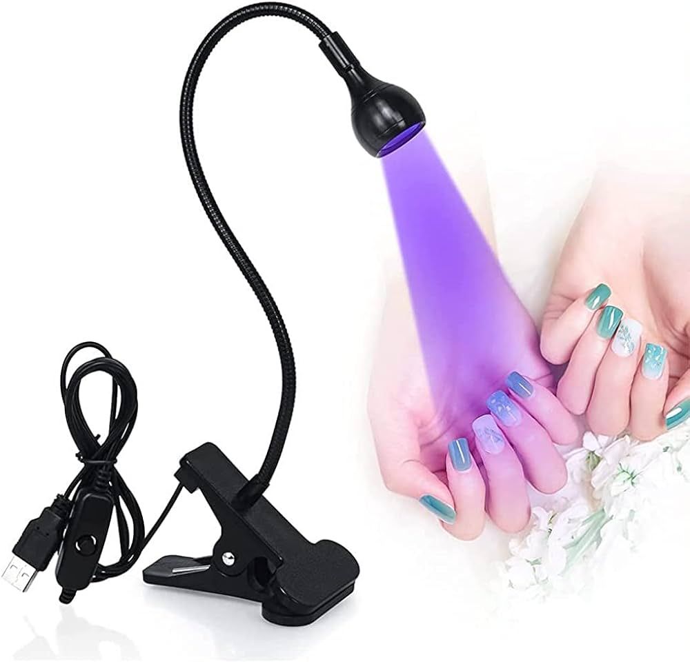 Brokimis Mini UV Lamp for Gel Nails, LED Curing Lamp with Flexible Gooseneck & Clamp, 3W, Portabl... | Amazon (US)