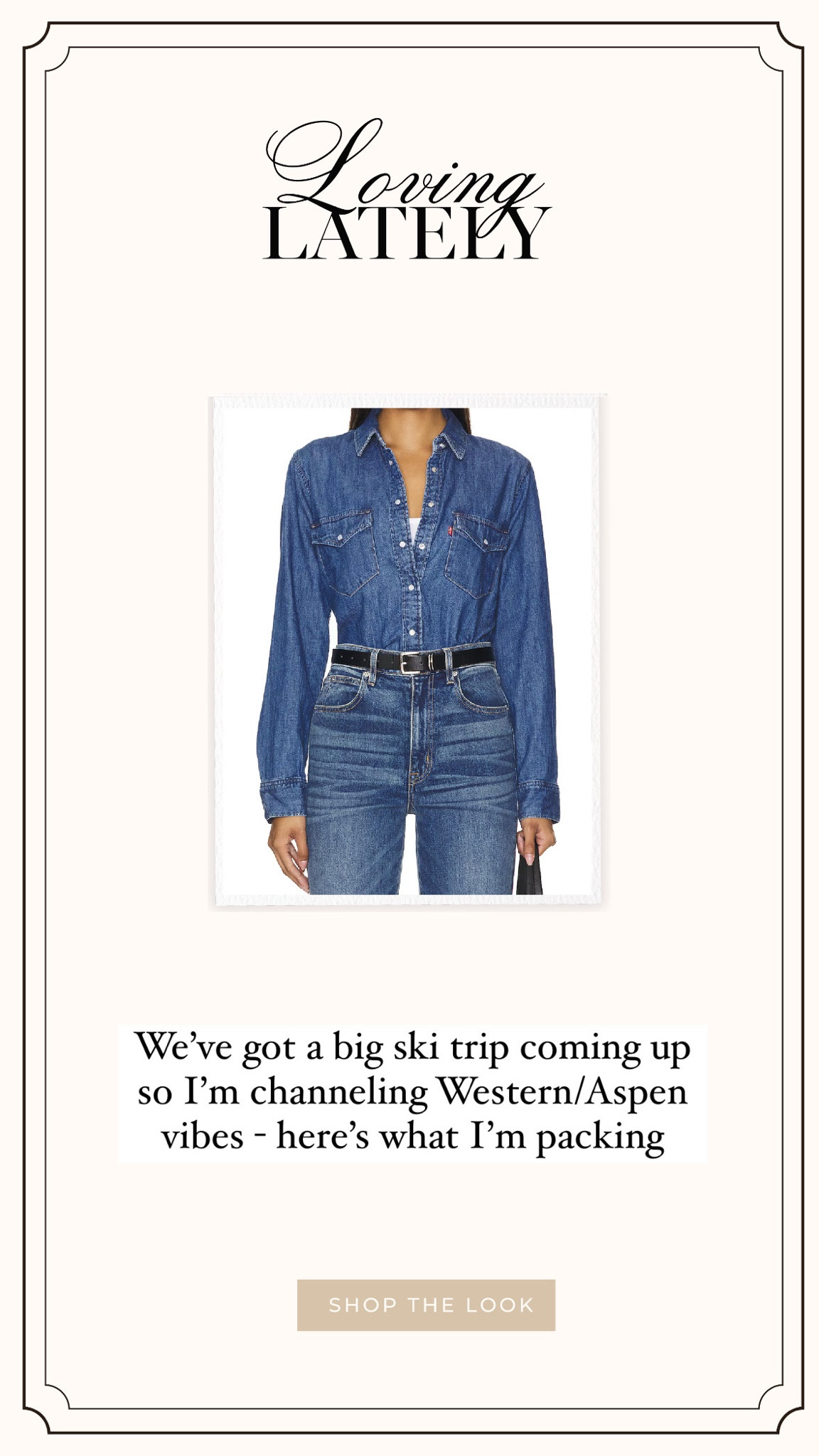 Ski packing list, western, denim shirt. 

#LTKTravel #LTKSeasonal #LTKHoliday