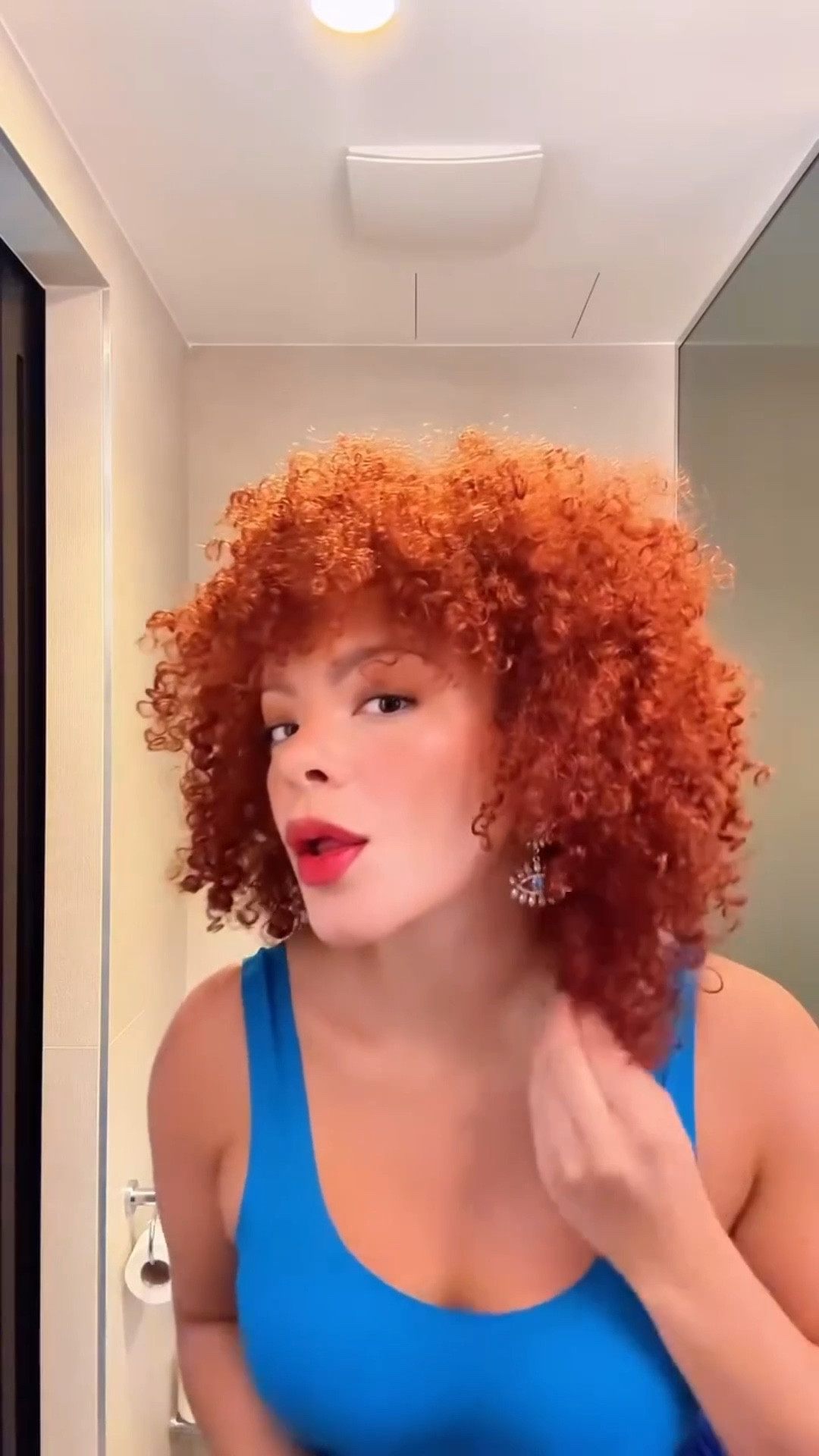 Forgot my hair pick, but used my hands and @dysonbeauty detangling hair comb to create shape + the @isima hair oil.

#LTKStyleTip #LTKBeauty