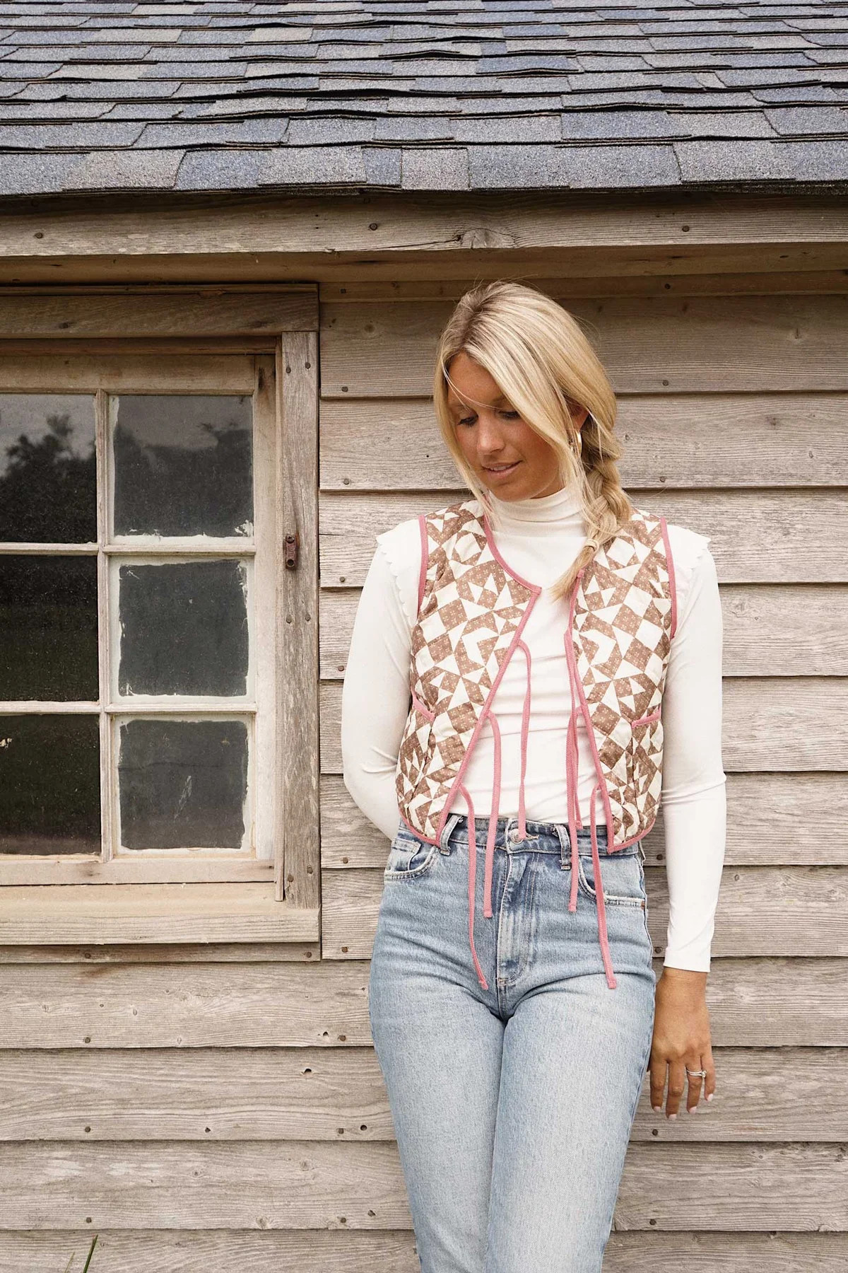 The Vienna Vest - Espresso Patchwork | Smith and Quinn