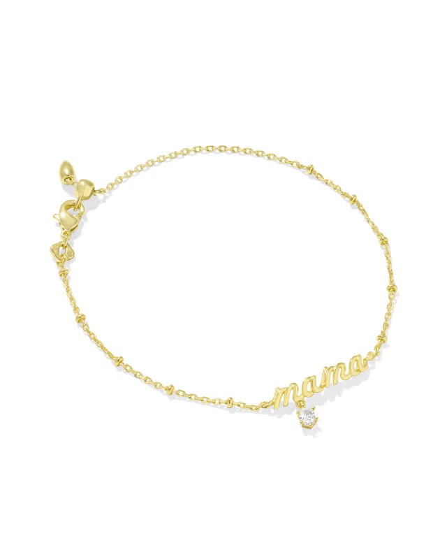 Mama Gold Crystal Delicate Chain Bracelet | Kendra Scott