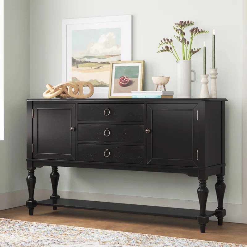 Branson 60'' Wide 3 Drawer Rubberwood Wood Sideboard | Wayfair Professional