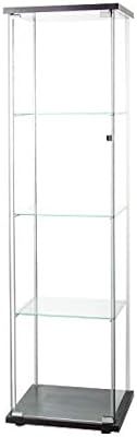 Huimei2Y Glass Display Cabinet 4 Shelves with Door, Floor Standing Curio Bookshelf for Living Roo... | Amazon (US)