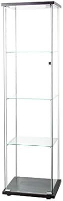 Huimei2Y Glass Display Cabinet 4 Shelves with Door, Floor Standing Curio Bookshelf for Living Roo... | Amazon (US)