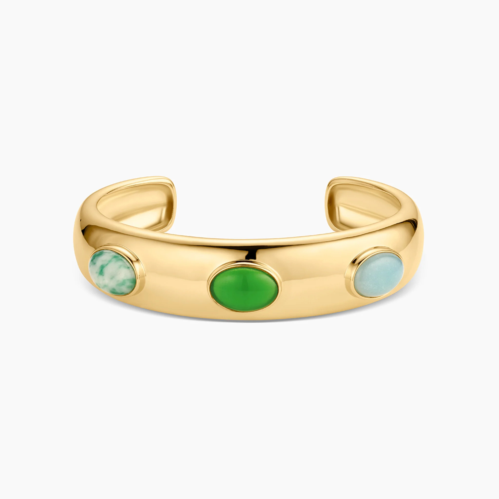 Simone Green Mixed Cuff Bracelet | Thatch