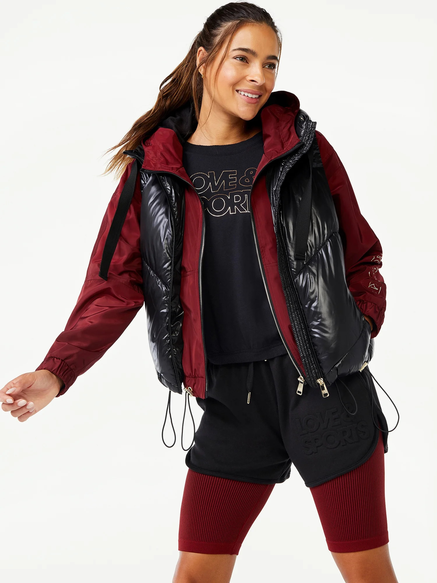 Love & Sports Women's Puffer Vest with Hood | Walmart (US)