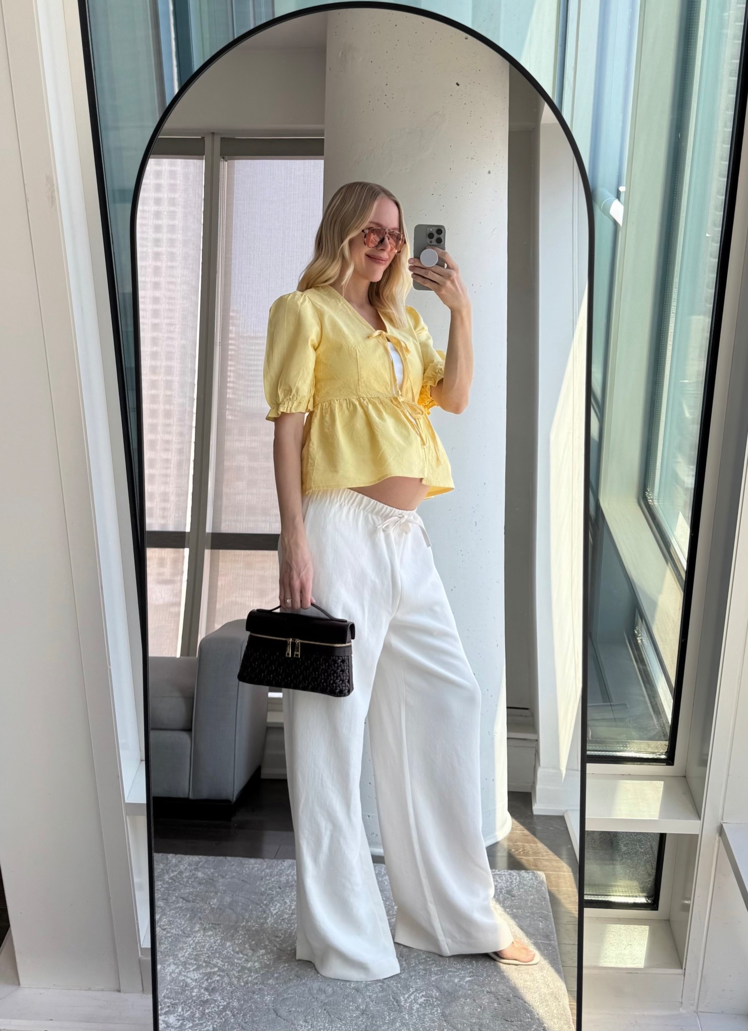 top and pants sized up to medium for pregnancy 💛 #LTKseasonal #LTKbump 

#LTKstyletip #LTKmaternity