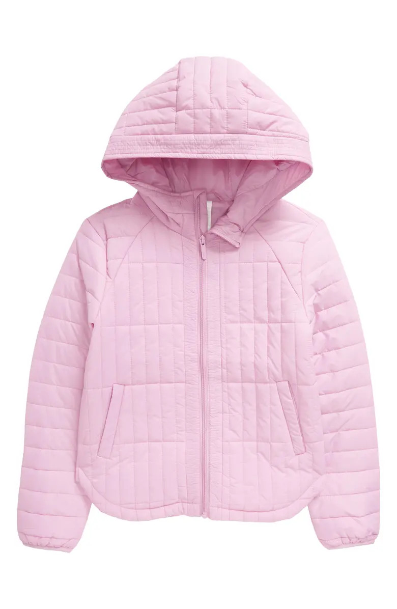 Zella Girl Kids' Quilted Hooded Jacket | Nordstrom | Nordstrom
