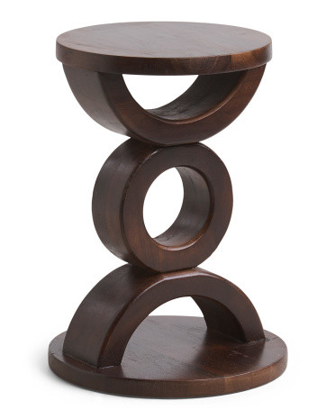18in Ring Wood Accent Table | TJ Maxx