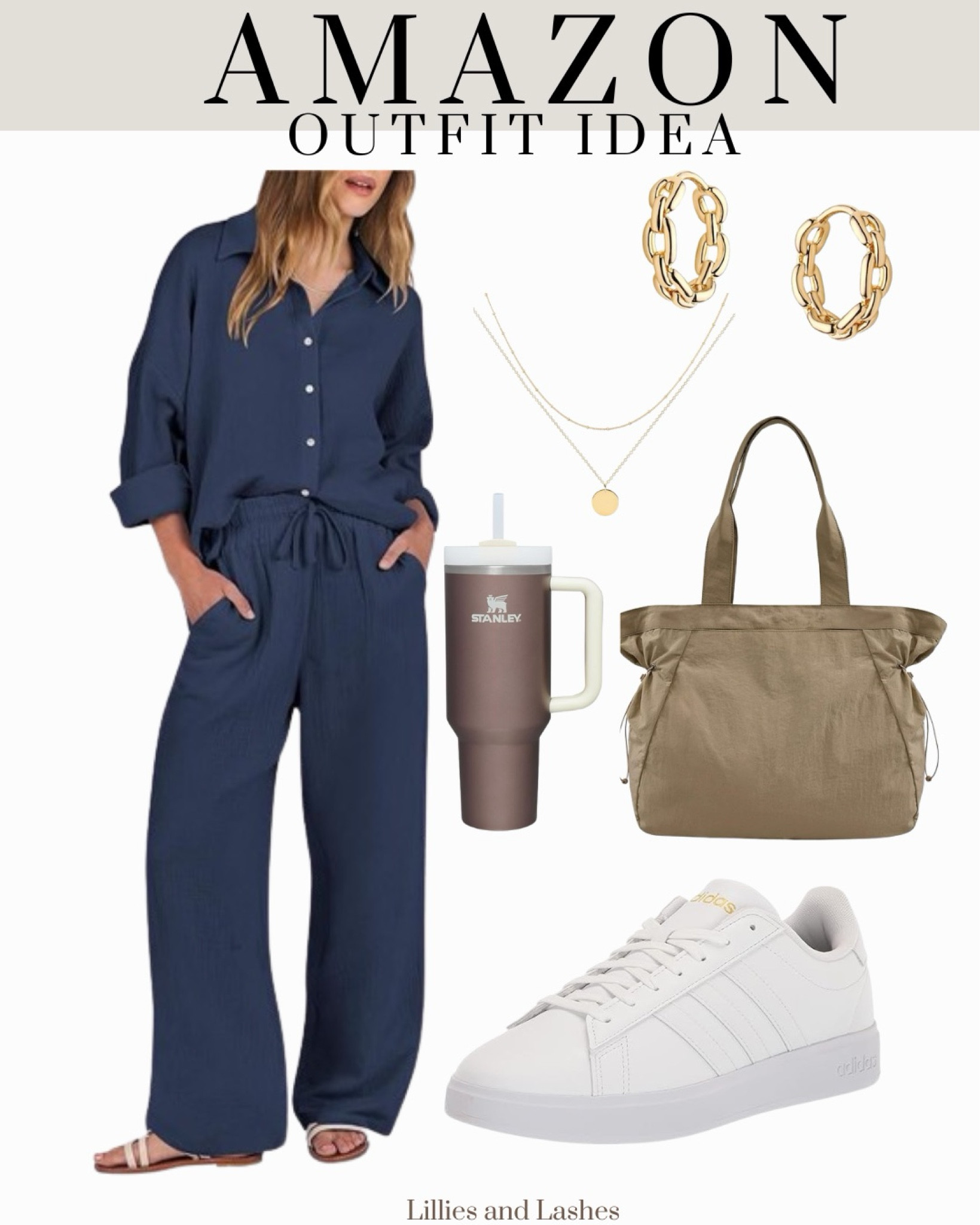 New!! On sale for $30!! Love this long sleeve button down top and wide leg pants set. So classy and chic!

I have the sneakers and bag and love both! I’m ordered this set!

#LTKfindsunder50 #LTKfindsunder100 #LTKsalealert